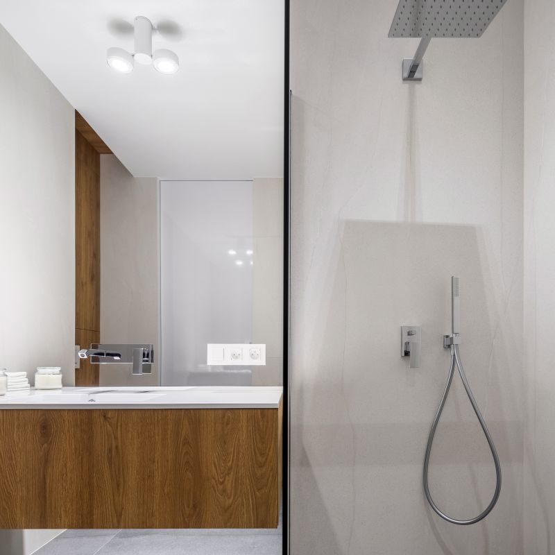 Contemporary Shower with Rainhead