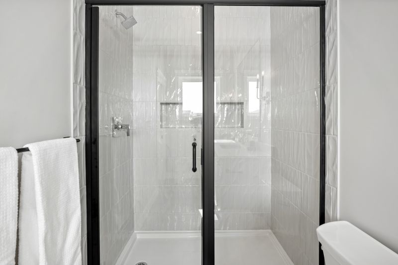 Contemporary Shower with Glass Walls